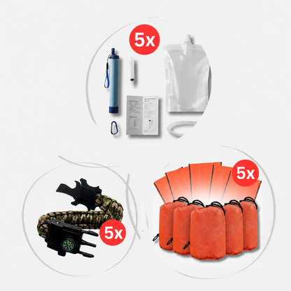 Family Storm Kit — Water & Shelter for 5