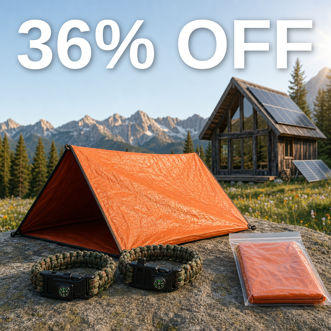 2 SURVIVAL-S1 Bracelets + 2 THERMO-S1 Tents — 36% OFF