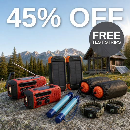 Ultimate Couples Bug Out Bag Kit — 45% OFF, FREE test strips